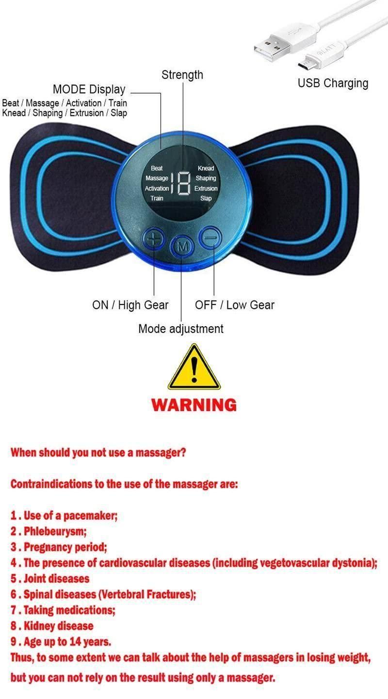 Rechargeable Electric Mini Body Massager For Back Pain, Shoulder, Arms, Legs