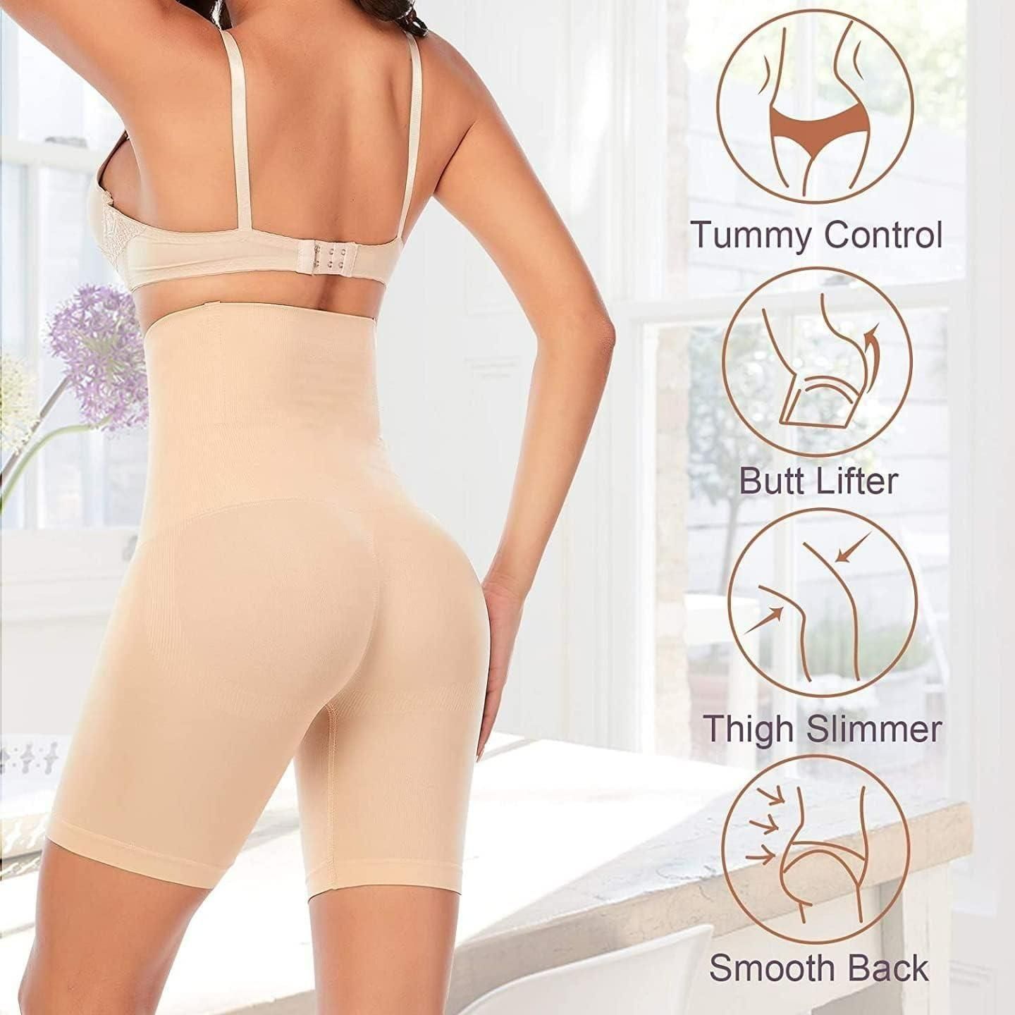 4-in-1 Seamless Body Shaper – Tummy, Thigh & Hip Slimming Shapewear